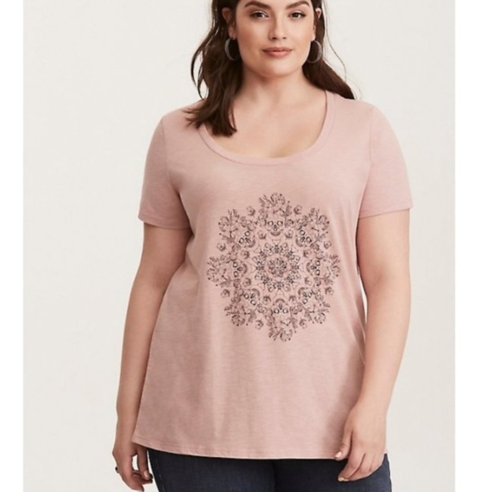 NWT Torrid SKULL MANDALA GRAPHIC CREW NECK TEE Size 3X